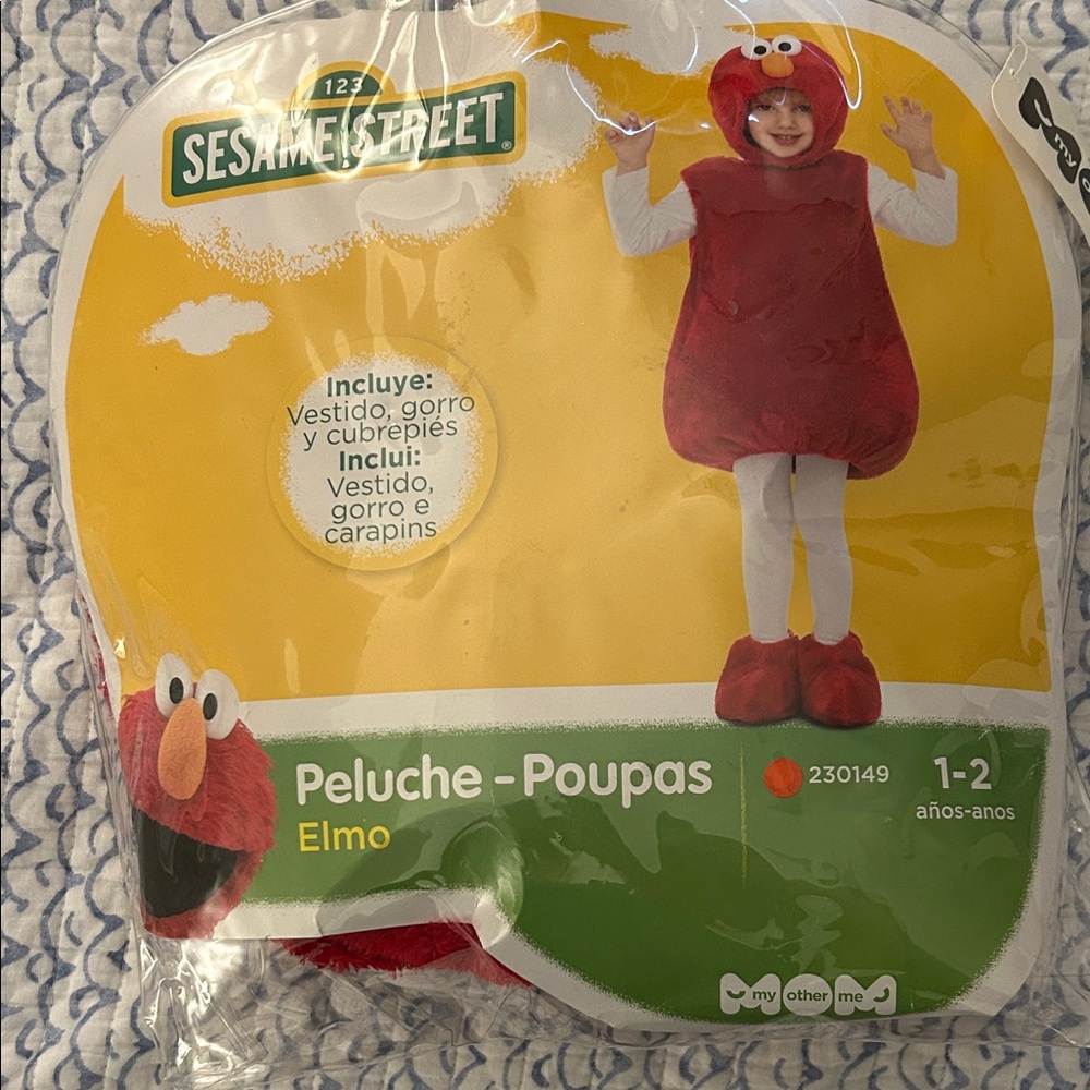 Sesame Street Elmo Plush Costume with Red and White